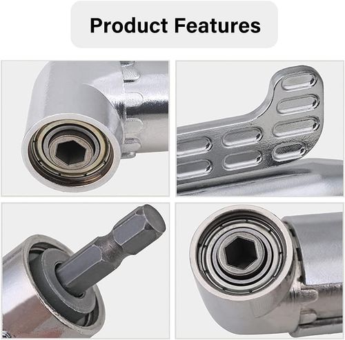 Flexible Hex Shaft Screwdriver Power Drill Bit Extension 105 Degrees Corner Device + Screwed Joint