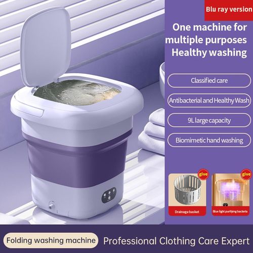 Compact Washer ,9L Mini Washer , Personal Compact Washer Ultrasonic Turbo Washer with Travel Dehydration Function