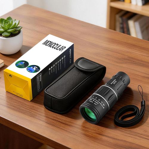 16x52 High-Power Monocular Telescope for Adults—Compact Prism Monocular with HD Lens for Birdwatching, Hiking, Travel, and Outdoor Activities