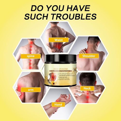 Bee Venom Cream, Bee Venom Pain Relief Bone Healing Cream, Bee Venom Treatment Cream, Bee Venom Cream for Arthritis, Bee Venom Cream, for Back, Neck, Hands, Knee (1 PCS)