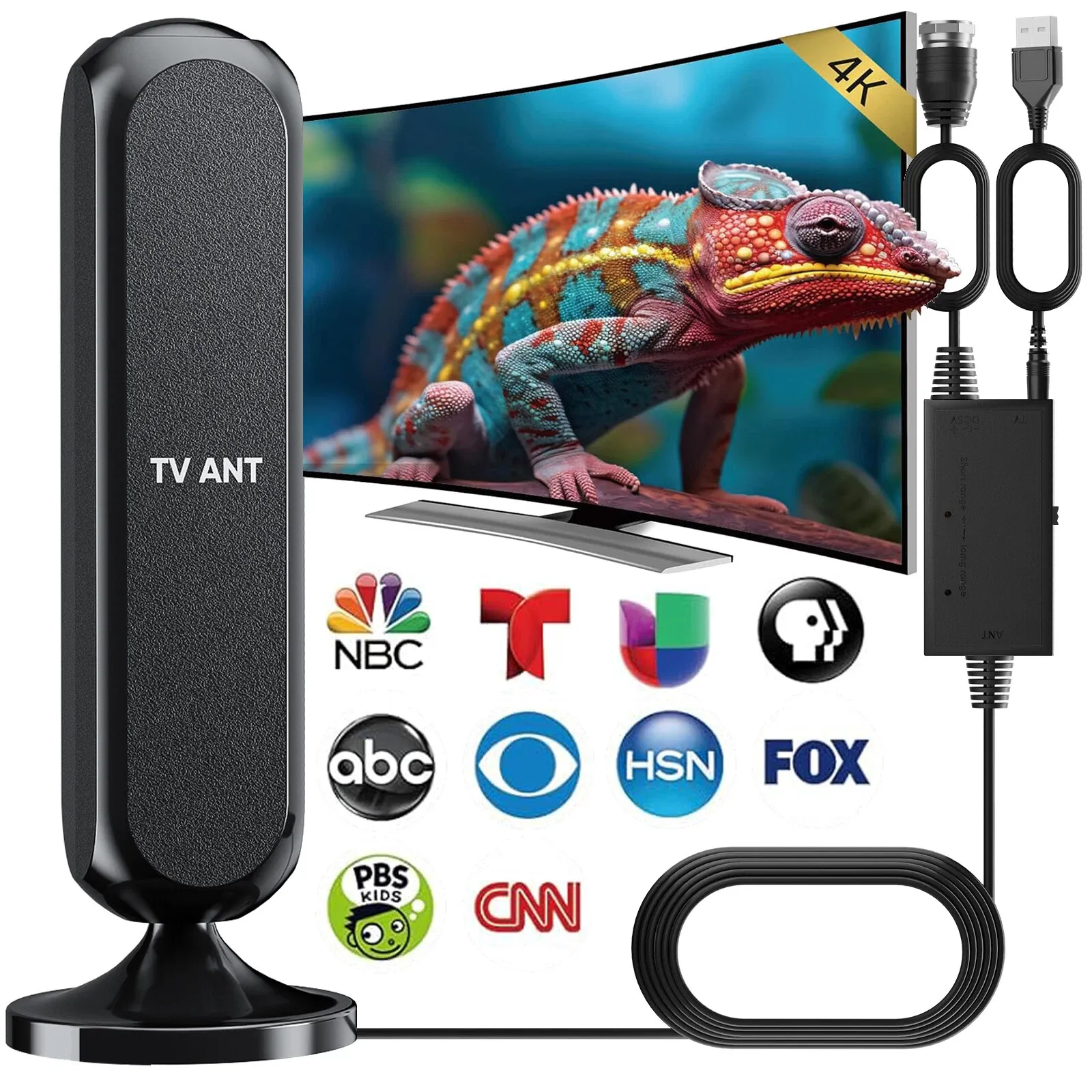 HDTV 1080P Outdoor or indoor Amplified Digital Antenna 360 Rotor HD TV