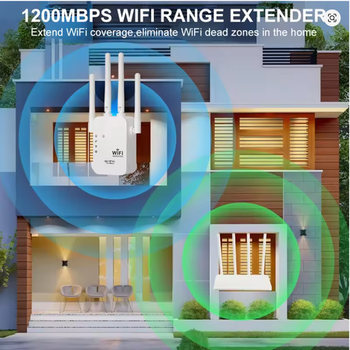 1200Mbps Wireless WiFi Repeater WIFI Extender WiFi Network Amplifier Long Range Signal For Small Office