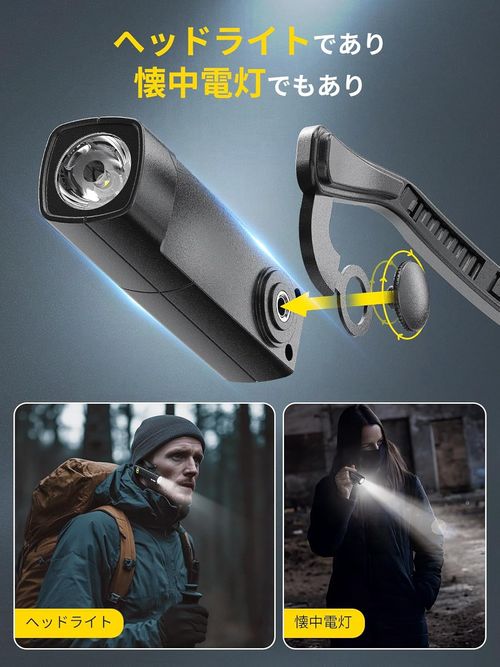 Lightweight Over-the-Ear Rechargeable LED Light with Sensor, High Brightness, Light Collection Design, Red and White Light, USB Rechargeable, Long Night Fishing, Night Running, Mountain
