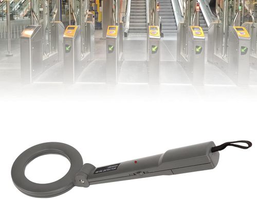 Hand Held Metal Detector, Security Inspection Metal Detector for Airport, Metro, Railway - Portable High Sensitivity with 180° Head Rotation