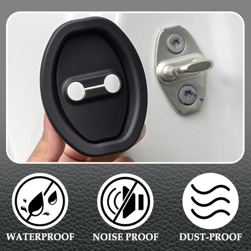 4 Pcs Car Door Lock Cover Door, Latch Lock Trim Cover, Car Decoration Parts Accessories