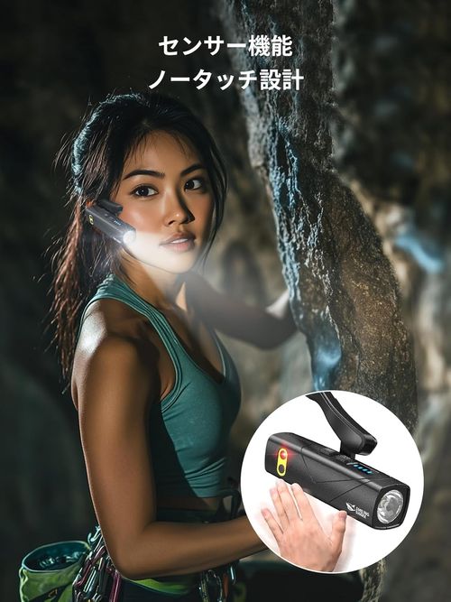 Lightweight Over-the-Ear Rechargeable LED Light with Sensor, High Brightness, Light Collection Design, Red and White Light, USB Rechargeable, Long Night Fishing, Night Running, Mountain