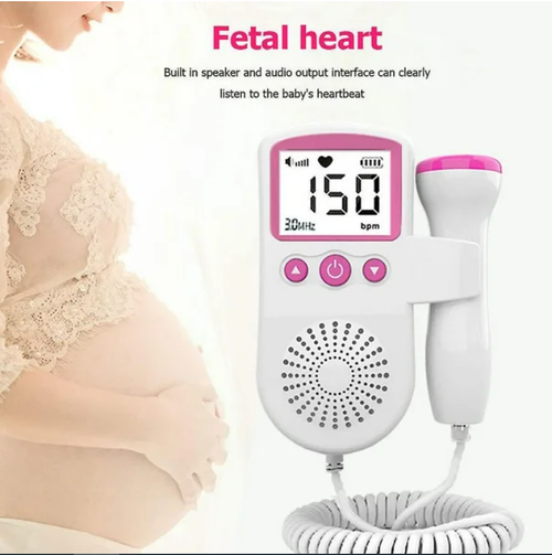 Portable Fetal Doppler Accessory Kit, Home Doppler Baby Fetal Heartbeat Monitor Pregnancy Fetal Doppler Prenatal Baby Heart Rate Monitor LCD Display