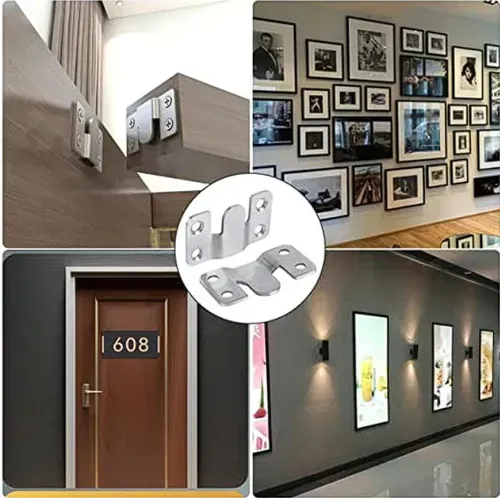 20PairsFlush Mount Bracket Interlock Hanging Buckle Furniture Connector Wall Picture Frame Hanger Display Photo Frames Hooks