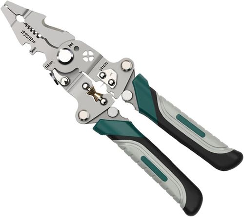 Multifunction Wire Strippers Crimper and Cutter Folding Tool Compact Electrical Tool Ideal for Electrical Cable Projects