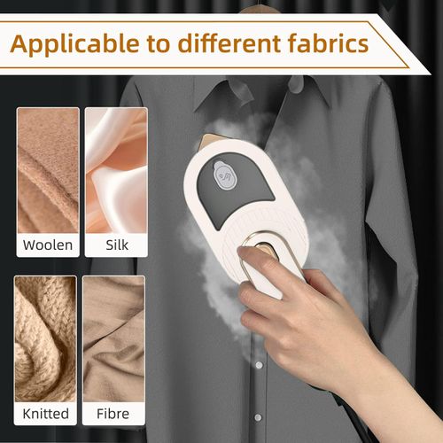 M-MAX Mini Travel Steam Iron for Clothes with Dual Voltage, Portable Lightweight Handheld Steamer, Quick Heat Up, Non-Stick Soleplate, Ideal for Home, Dorm and Sewing