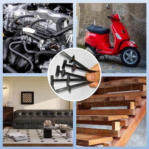 Universal nylon cable tie buckles, pin and button design fastener brackets, suitable for everyday automotive fastening (100 pieces)