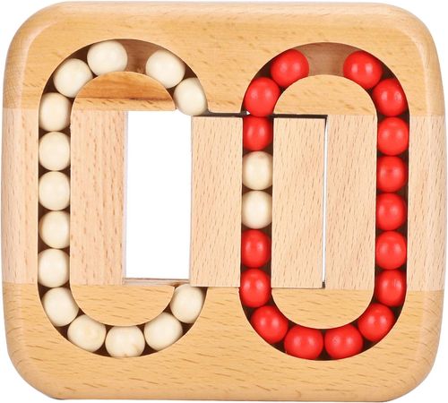 Wooden Toy Lock Unlock Game Puzzle, Brain Intelligence Development, Stress Relief, Beech Material, Cultivate Balance and Coordination, Train Spatial Imagination