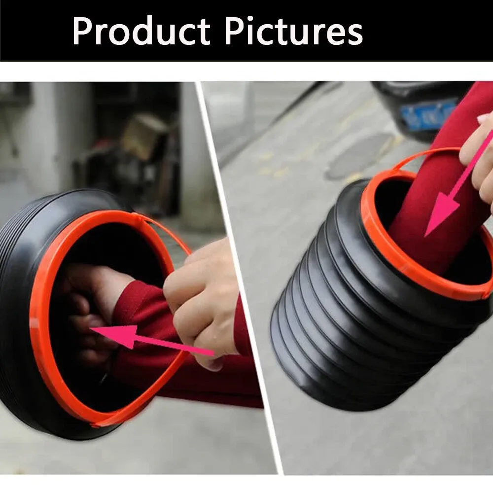 Folding Car Trash Bin Garbage Can Portable Water Storage Wash Telescopic Bucket