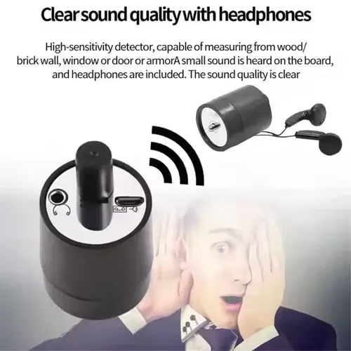Sound Amplifier, Audio Ear Listening Device Voice Listen Detector for Pipe Water Oil Leakage Monitor