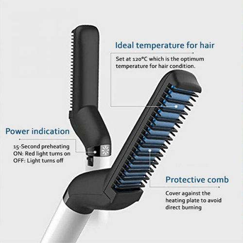 Beard Straightener for Men, Fast Heated Straightening Brush Beard Straightening Comb, Beard Styling Comb
