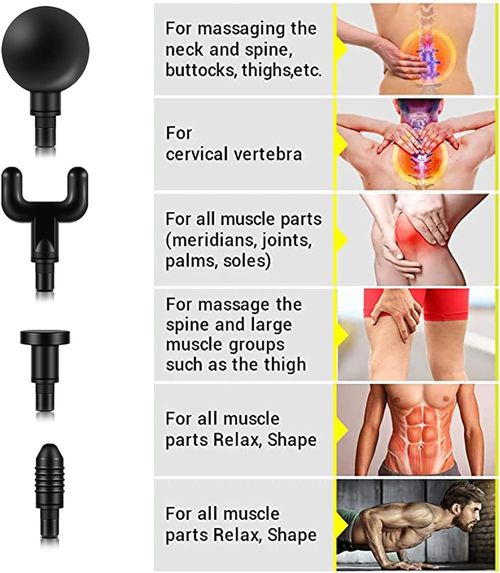 Handheld Massage Gun Deep , Massage Gun Portable Whole Body Muscle Relaxation Massager Family Mini Fascia Gun (Green)