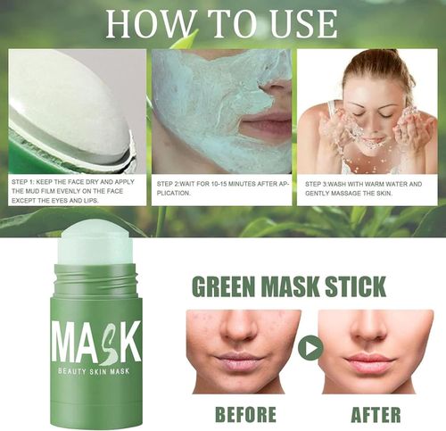 Juxek Green Tea Mask, Green Tea Deep Cleanse Mask, Green Tea Deep Cleanse Mask Stick Blackhead Remover, Green Tea Deep Cleanse Mask Juxek, Juxek Green Tea Face Mask (2pc)
