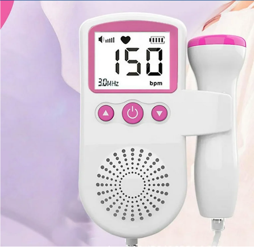 Portable Fetal Doppler Accessory Kit, Home Doppler Baby Fetal Heartbeat Monitor Pregnancy Fetal Doppler Prenatal Baby Heart Rate Monitor LCD Display