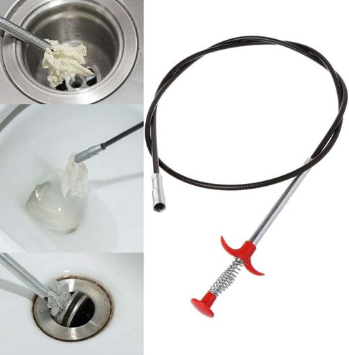 Flexible Grabber Claw Pick Up Reacher Tool with 4 Claws Bendable Hose for Little Pick and Cleaning Home Sink Kitchen Sewer Drains Toilet (3 Inch)