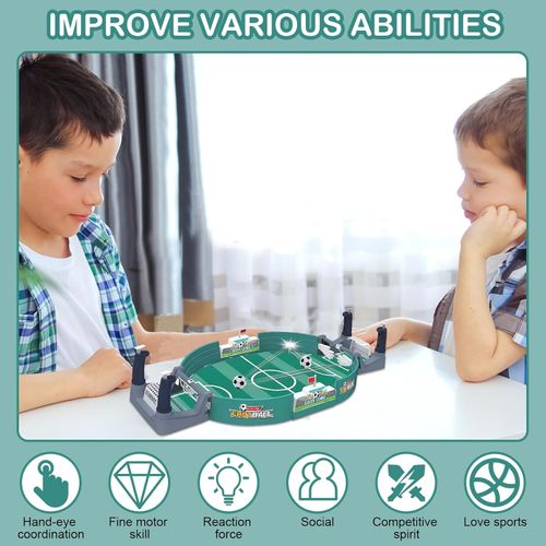 Kids Interactive Table Football, Mini Table Football Table with 6 Balls, Kids Gift for Boys and Girls, Table Football Table for Family Party, Birthday, Desktop