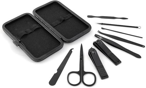 Black Carbon Steel Nail Clipper Set, Nail Clippers, Manicure Toolscomplete Set