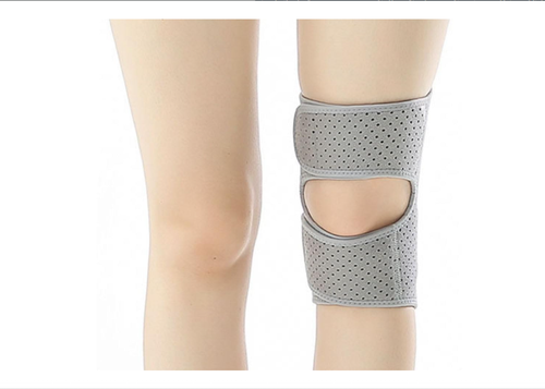 one piece of  Knee Brace, Powered Knee Stabilizer Pad Booster Powered Knee Brace with Protective Booster Support to Prevent Hyperflexion of Knee Joint for Osteoarthritis (Gray)