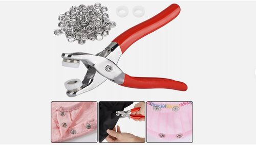 50pcs Prong Pliers Ring Press Studs Snap Popper Fasteners Sewing DIY Tool Kit