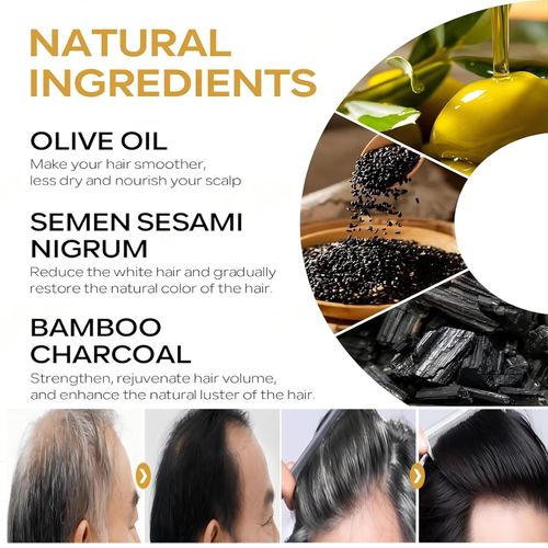 Gray Hair Reverse Bar Black Soap For Gray Hair Darkening Shampoo Bar, Natural Black Soap for Hair , Beard Darkening, Moisturizing  and Scalp Care for Men Women