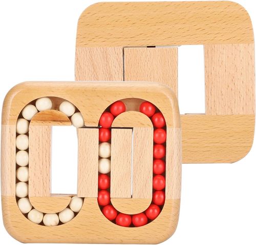 Wooden Toy Lock Unlock Game Puzzle, Brain Intelligence Development, Stress Relief, Beech Material, Cultivate Balance and Coordination, Train Spatial Imagination