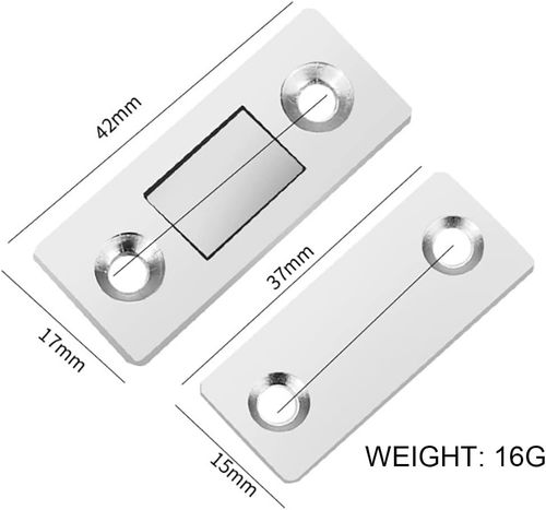 Cabinet Magnetic Catch-Ultra Thin Cabinet Door Magnetic Catch for Drawer Magnets Adhesive Cabinet Latch Magnetic Closures for Kitchen Closet Door Closing Magnetic (Silver, Small-10 Pack)