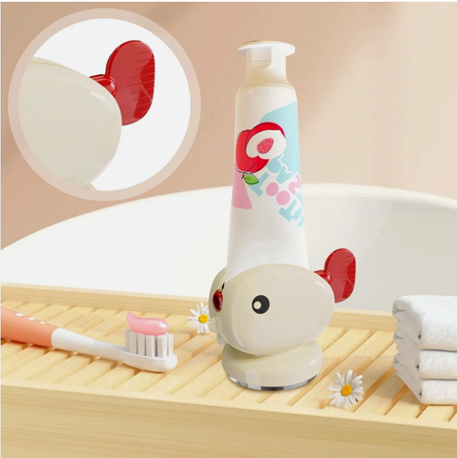 2 pieces of Cute Whale Toothpaste Squeezer,Suction Cup Manual Toothpaste Squeezer,Rolling