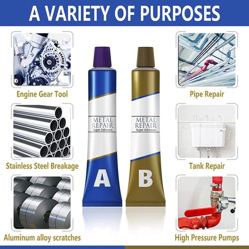 Metal Repair Adhesive High-Strength AB Glue.Suitable for Metal and Plastic Repair (100g)