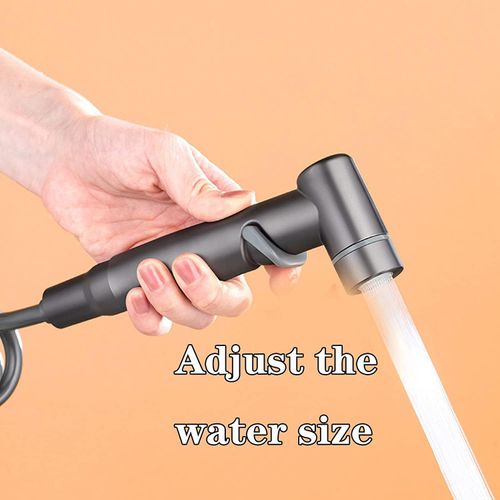 1-In-2-Out Dual Control Valve, 1-In-2-Out Washing Machine and Toilet Faucet, Bathroom Faucet with Pull Out Sprayer, Easy to Assemble (Grey Suit)