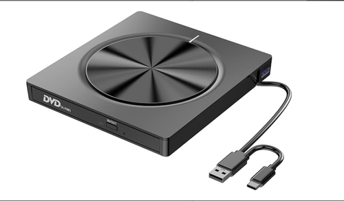 Aamuum 6 in 1 Portable External USB 3.0 and Type-C DVD-RW Disc Optical Drive with Multi-Function DVD Burner