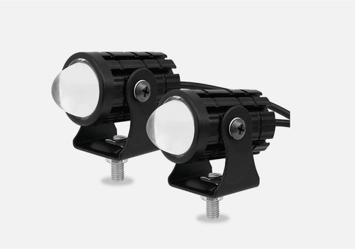 Gonetre 2Pcs Motorcycle LED Spotlight Yellow White High Low Beam Spot Lamp 8 to 80V