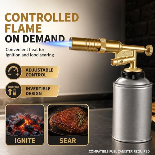Portable Invertible Butane Torch Heavy Duty Copper Zinc Blowtorch Burner