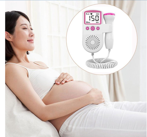 Portable Fetal Doppler Accessory Kit, Home Doppler Baby Fetal Heartbeat Monitor Pregnancy Fetal Doppler Prenatal Baby Heart Rate Monitor LCD Display