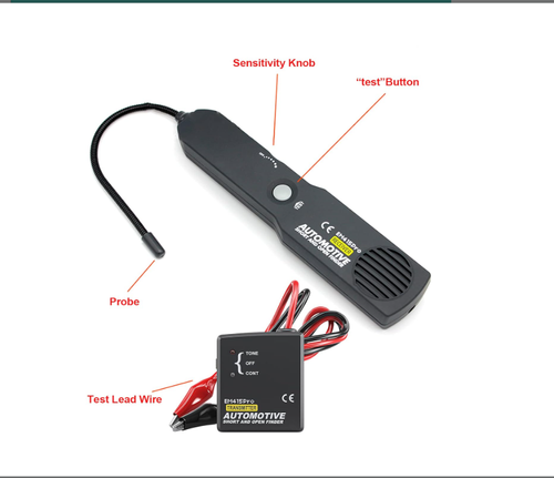 Shkalacar Automotive Electrical Open&Short Finder Circuit Tester Tone Generator Cable Wire Breaker Tracker Probe Car Diagnostic Tester Repair Tool Short Circuit Finder Car Wire Tracker