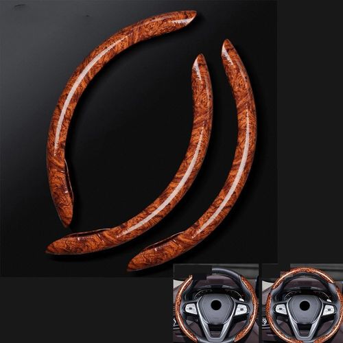 3-piece steering wheel cover set for General Motors, including wood steering wheel cover, non-slip grip cover, and other automotive interior accessories.