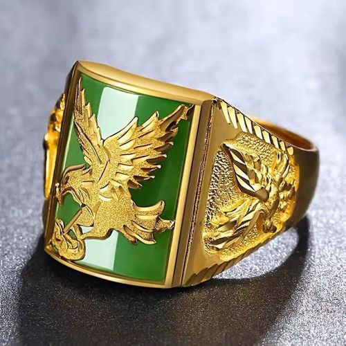 Hot sale high quality hip hop punk style mens rings fashion jewelry eagle shape ring
