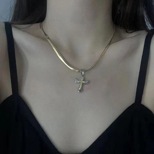 New Fashion Eagle Angel Fairy Wings Titanium Steel Necklace Diamond Angel Wings Pendant Necklace