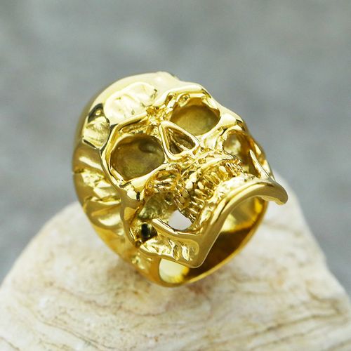 Fashion Jewelry Punk Hip Hop Big Skull Thai Silver Men's Ring S925 Sterling Silver Handmade Retro Ring Men's Personality Ring