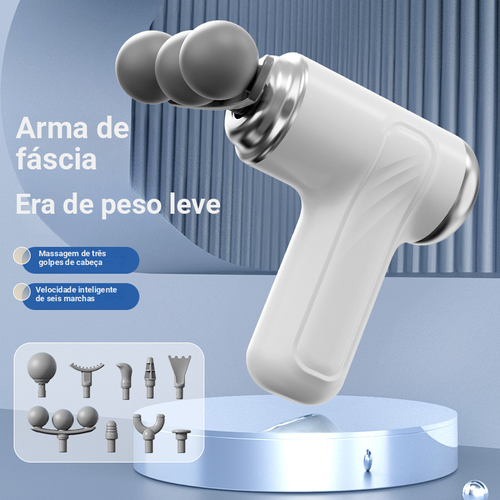 Mini pistola de massagem muscular unissex silenciosa e multifuncional para relaxamento do pescoço