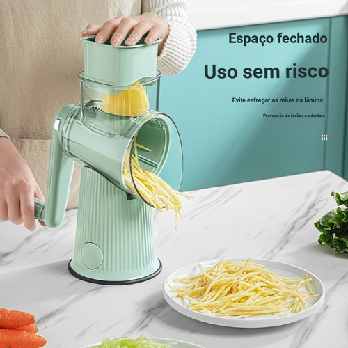 Cortador multifuncional de legumes com rolo para cozinha, ralador doméstico manual e ralador de batatas e queijos