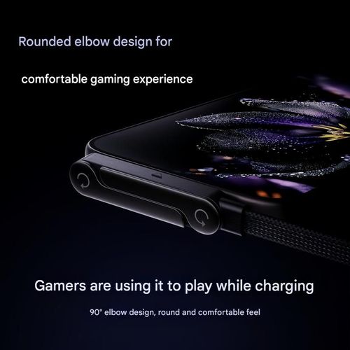 basemo Invisible Holder Charger Cable with Stand, 240w super fast charging 2-in-1 Fast Charging Cord & Phone Stand for Gaming, Office, Car Travel, Compatible with iPhone Samsung Type-C charging cable Black