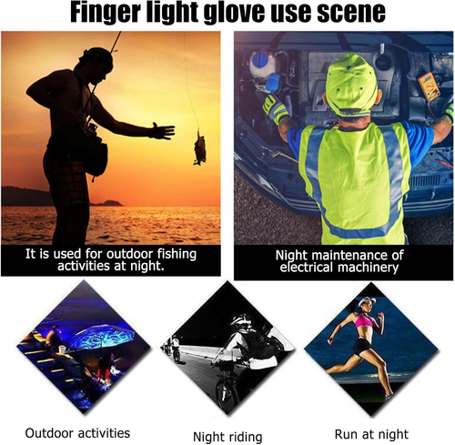 LED Rechargeable Flashlights Gloves (a pair)
