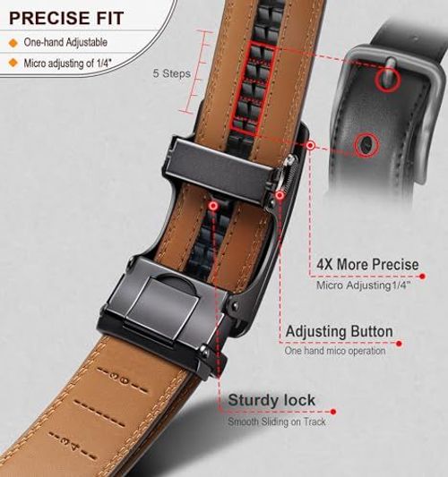 Men's Belt Leather Ratchet Belt