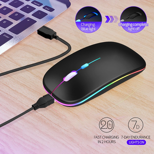 Rechargeable Wireless Bluetooth Mouse(2.4Ghz)