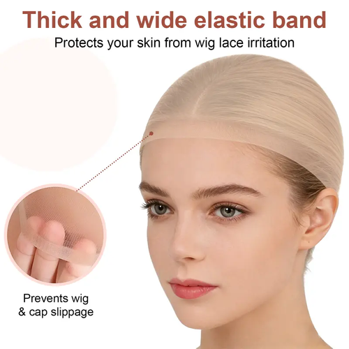 Women's Transparent HD Ultra-Thin Nylon Wig Cap (Pack of 2)