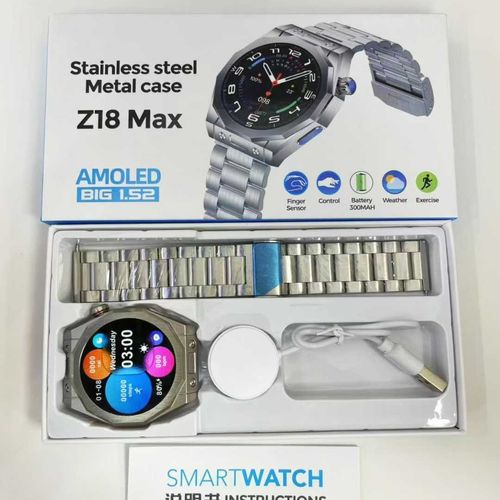 Z18 MAX Smartwatch - HD Screen, Gesture Call, Health Monitoring & IP67 Waterproof｜Tech & Fitness Essential